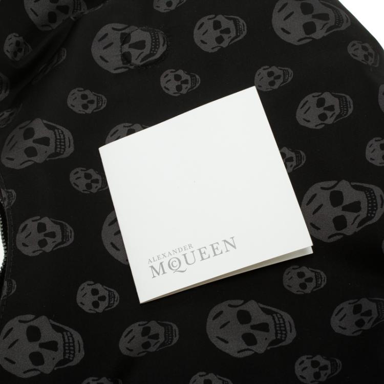 مملوكة مسبقًا Alexander Mcqueen Black Skull Print Nylon De Manta Clutch