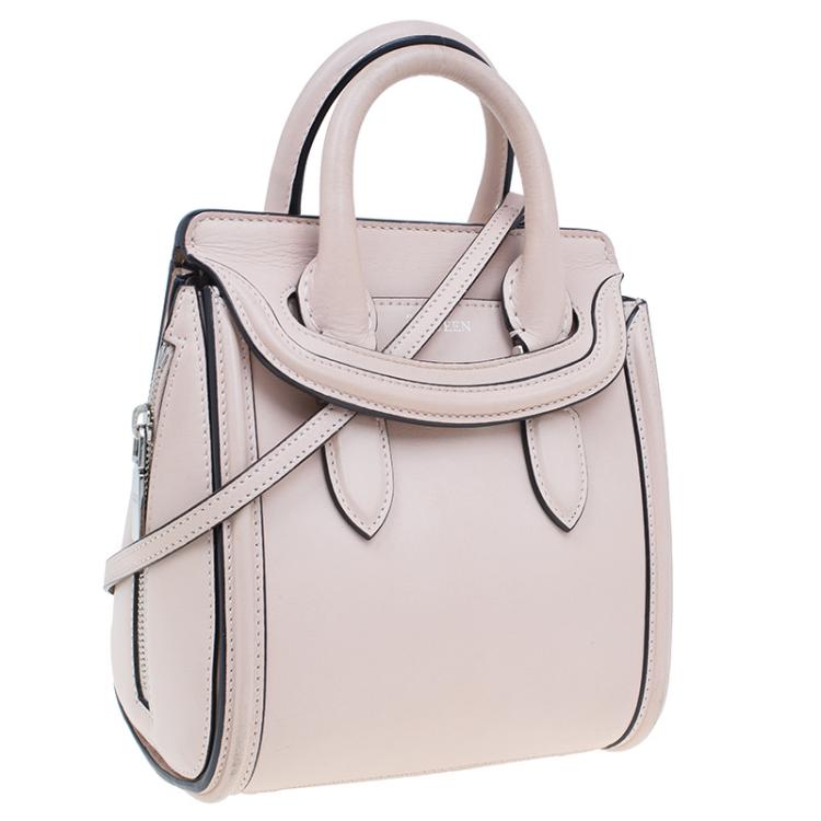 Pre Owned Alexander McQueen Beige Leather Mini Heroine Shoulder Bag