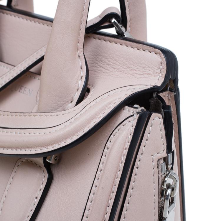 Pre Owned Alexander McQueen Beige Leather Mini Heroine Shoulder Bag