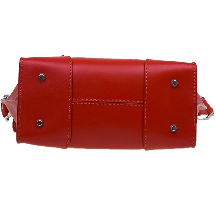 Pre Owned Alexander McQueen Red Leather Small Legend Tote bag