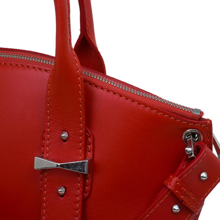 Pre Owned Alexander McQueen Red Leather Small Legend Tote bag