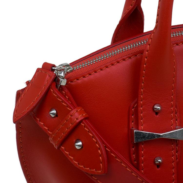 Pre Owned Alexander McQueen Red Leather Small Legend Tote bag
