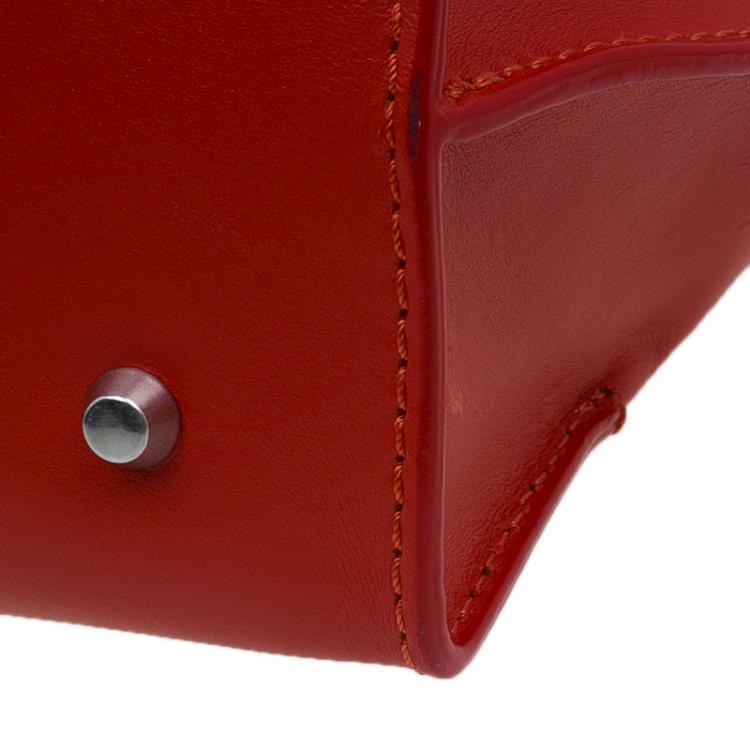 Pre Owned Alexander McQueen Red Leather Small Legend Tote bag