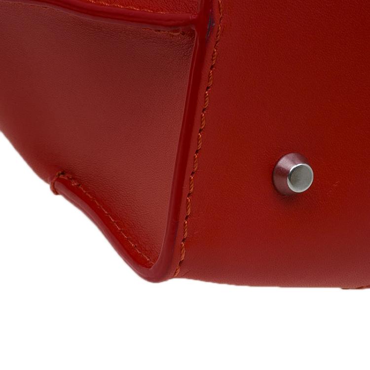Pre Owned Alexander McQueen Red Leather Small Legend Tote bag
