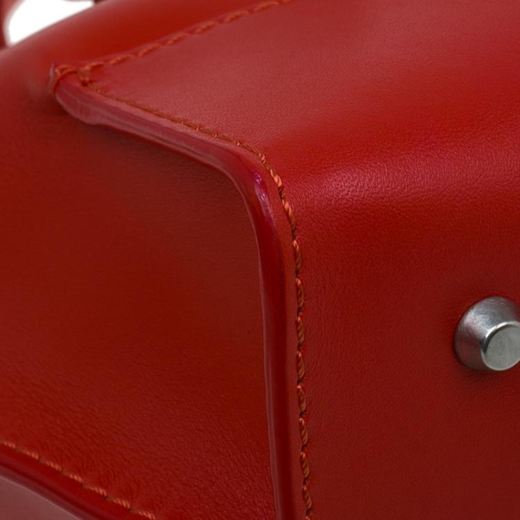 Pre Owned Alexander McQueen Red Leather Small Legend Tote bag