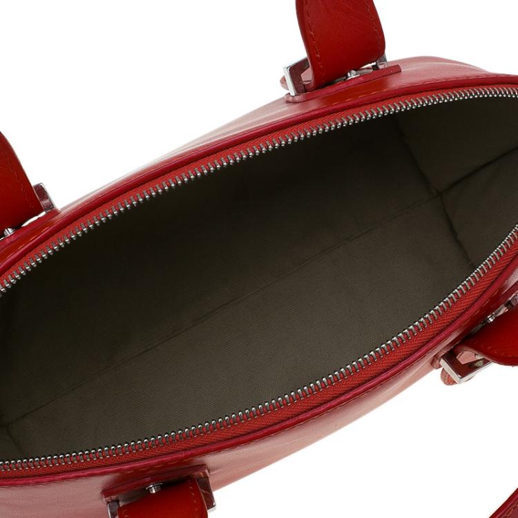 Pre Owned Alexander McQueen Red Leather Small Legend Tote bag