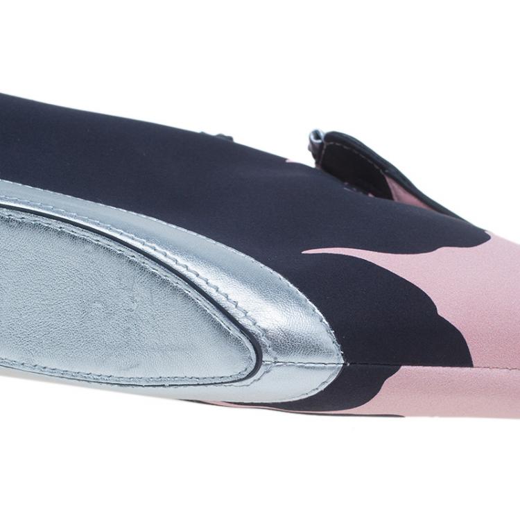 مملوكة مسبقًا Alexander McQueen Black/Pink Satin Medium Floral De Manta Clutch