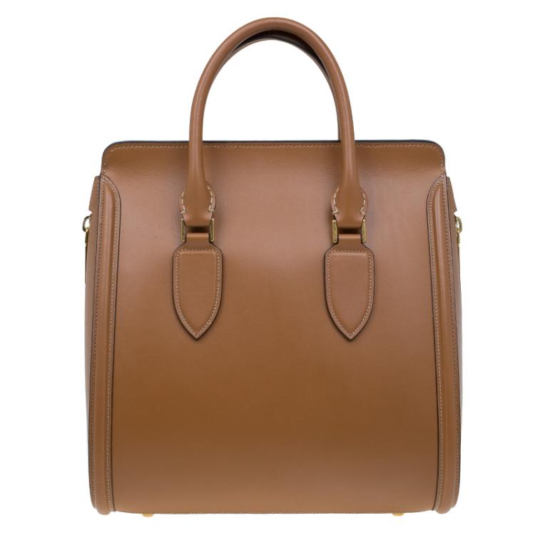 Pre Owned Alexander McQueen Brown Leather Medium Heroine Tote