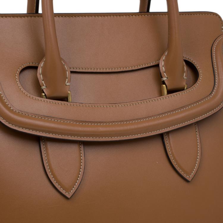 Pre Owned Alexander McQueen Brown Leather Medium Heroine Tote