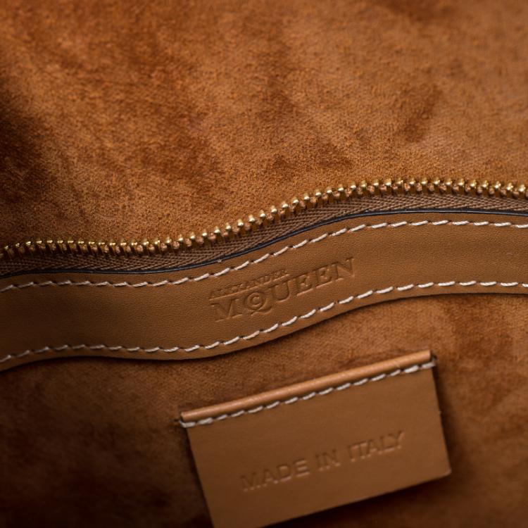 Pre Owned Alexander McQueen Brown Leather Medium Heroine Tote