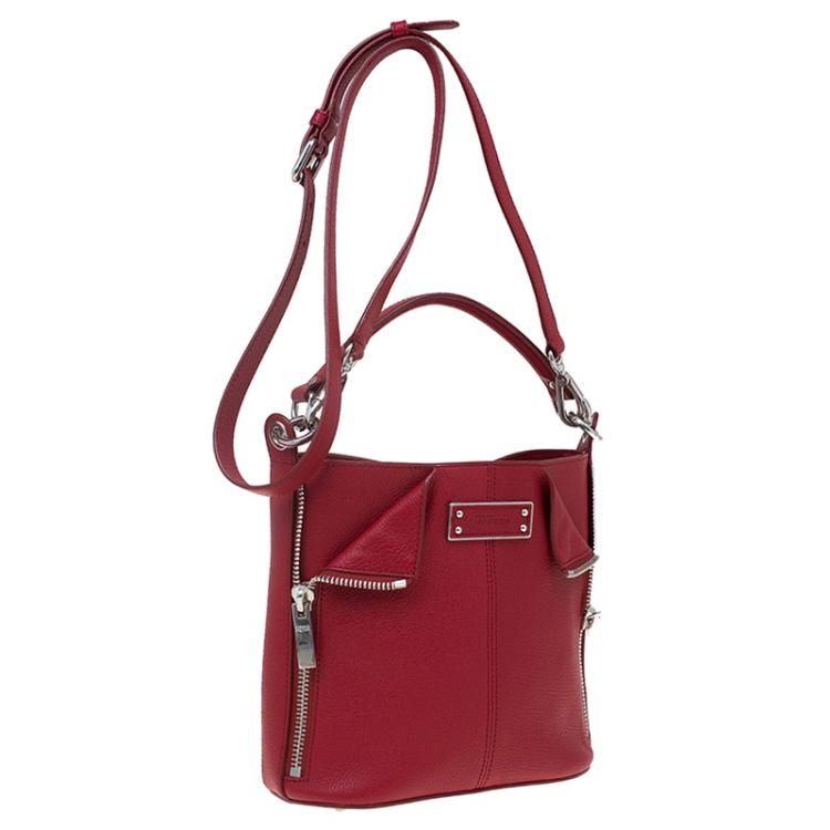 Pre Owned Alexander McQueen Red Leather De Manta Crossbody Bag