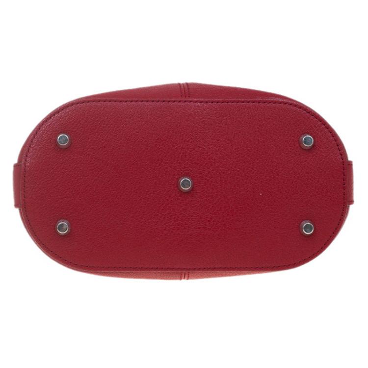 Pre Owned Alexander McQueen Red Leather De Manta Crossbody Bag