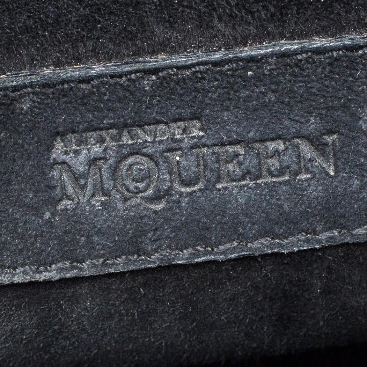 Pre Owned Alexander McQueen Bi Color Python Leather Heroine Chain Shoulder Bag
