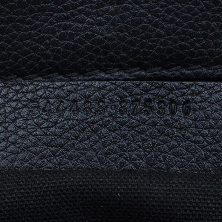 Pre Owned Alexander McQueen Black Grained Leather Padlock Tote