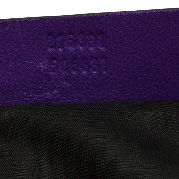 Pre Owned Alexander McQueen Purple Leather Cosmetic Pouch
