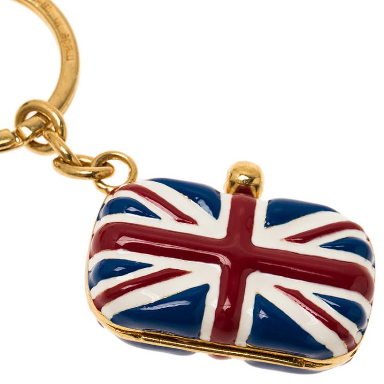 Pre Owned Alexander McQueen Britannia Keyring 