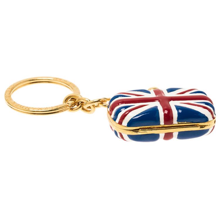 Pre Owned Alexander McQueen Britannia Keyring 
