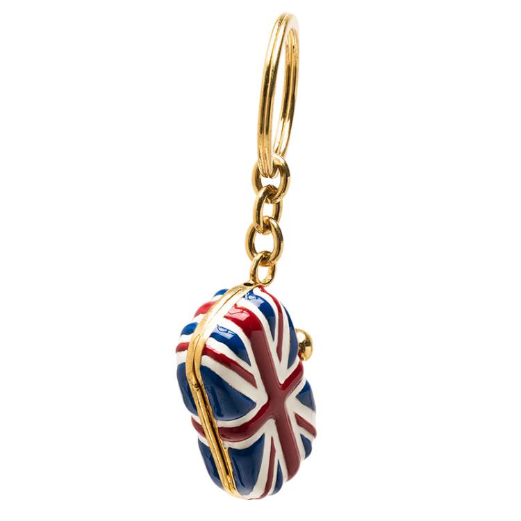 Pre Owned Alexander McQueen Britannia Keyring 