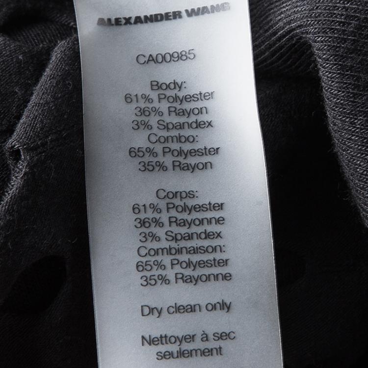 Pre Owned T By Alexander Wang Black Circular Cutout Detail Long Sleeve Dress L