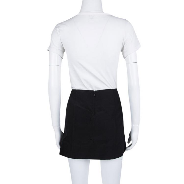 Pre Owned Alexander Wang Black Pleated Mini Skirt M