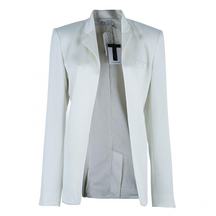 Pre Owned T By Alexander Wang Off-White Tailored Suit M/L