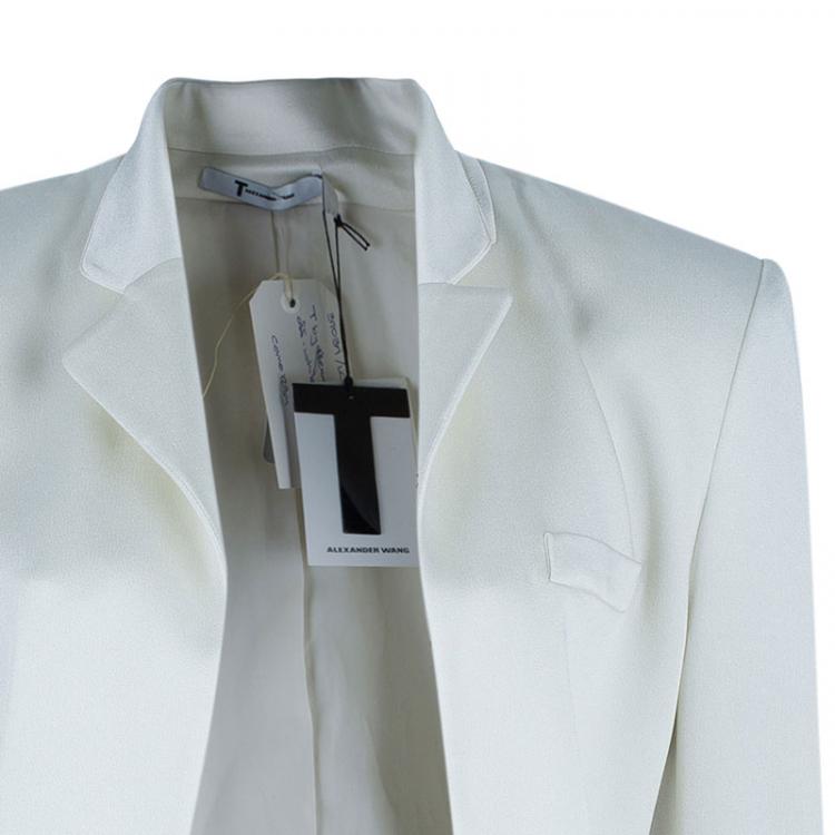 Pre Owned T By Alexander Wang Off-White Tailored Suit M/L