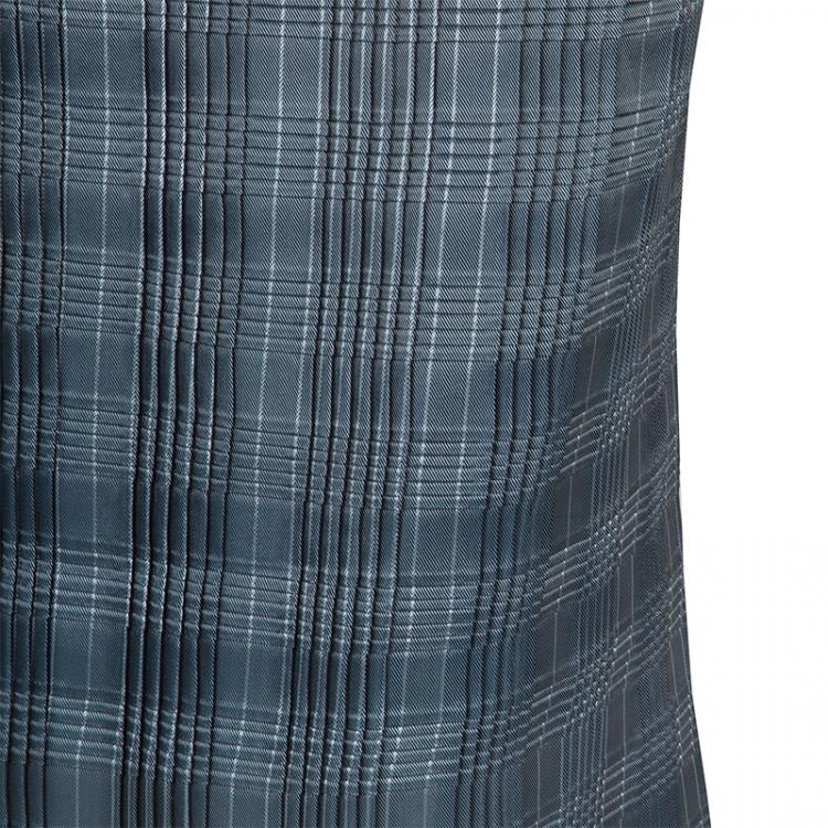 Pre Owned Alexander Wang Silver Pleated Pencil Skirt M