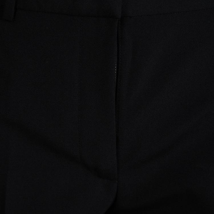 Pre Owned Alexander Wang Black Wool Pocket Detail High Waist Straight Fit Pants S