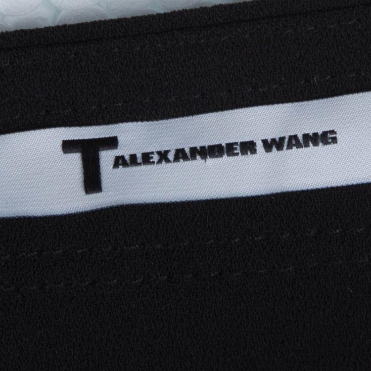 Pre Owned T by Alexander Wang Black Cold Shoulder Shift Dress L 