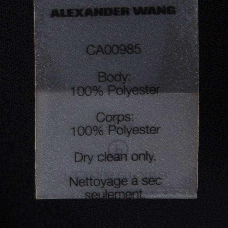 Pre Owned T by Alexander Wang Black Cold Shoulder Shift Dress L 