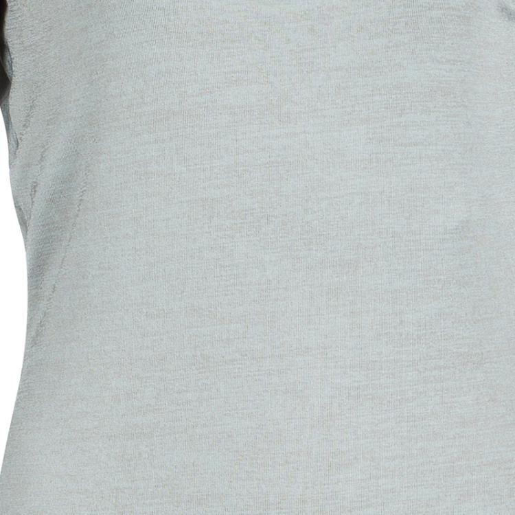 Pre Owned T By Alexander Wang Grey Knit Scoop Back Detail Long Sleeve Dress M 