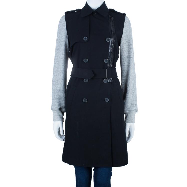 Pre Owned Alexander Wang Fleece Sleeve Long Coat M