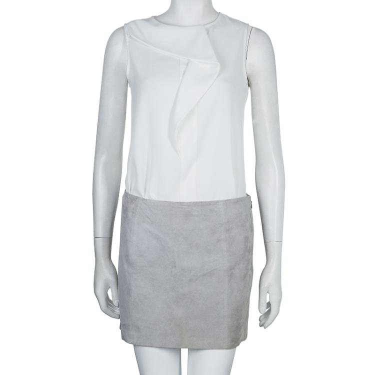 Pre Owned Alexander Wang Grey Suede Mini Skirt M