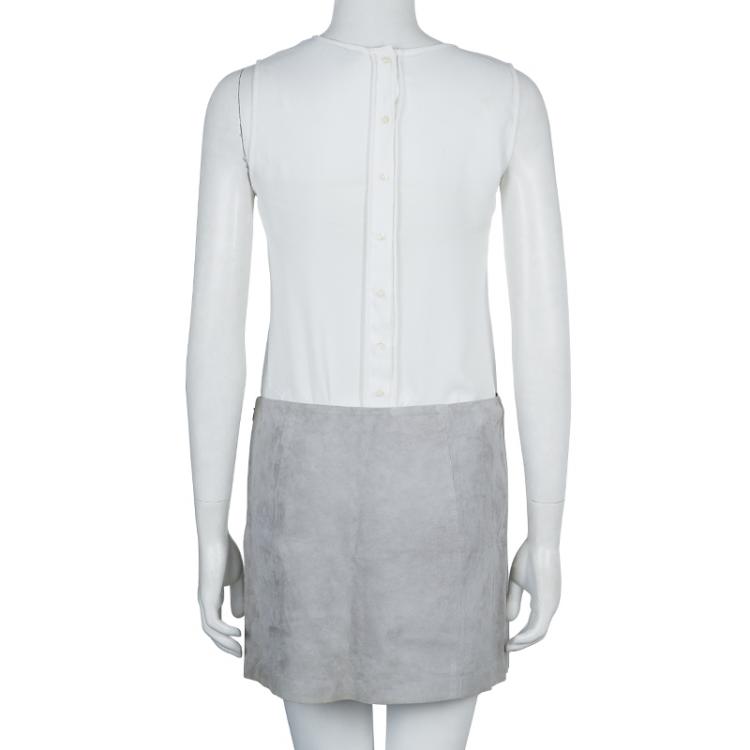 Pre Owned Alexander Wang Grey Suede Mini Skirt M