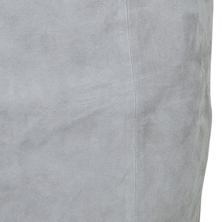 Pre Owned Alexander Wang Grey Suede Mini Skirt M