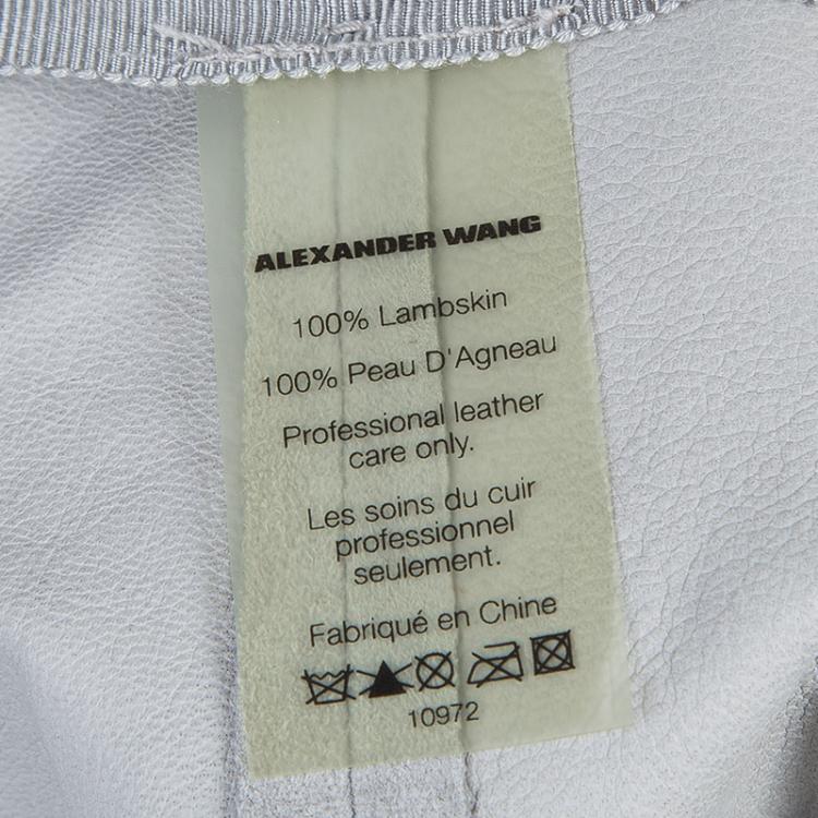 Pre Owned Alexander Wang Grey Suede Mini Skirt M