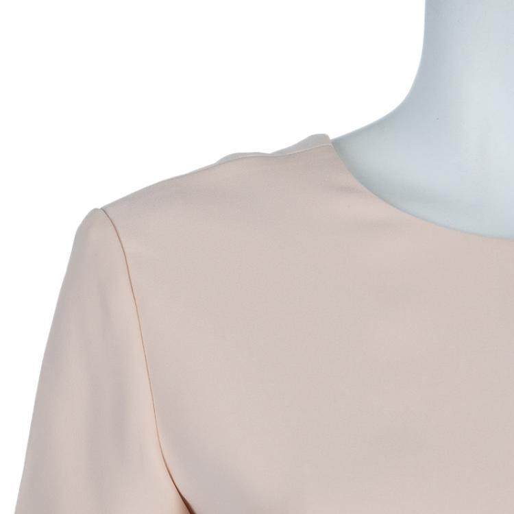 Pre Owned T By Alexander Wang Beige Welt Pocket Detail Short Sleeve Blouse S