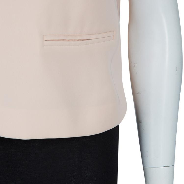 Pre Owned T By Alexander Wang Beige Welt Pocket Detail Short Sleeve Blouse S