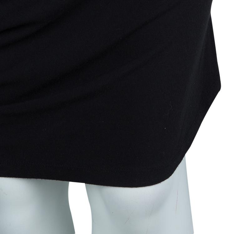 Pre Owned T Alexander Wang Black Knit Long Sleeve Asymmetric Dress S