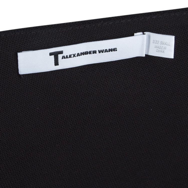 Pre Owned T by Alexander Wang Black Knit Low Back Detail Sleeveless Top S