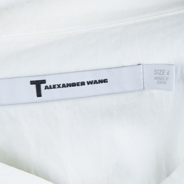 Pre Owned T By Alexander Wang White Cotton Zip Front Play Suit S