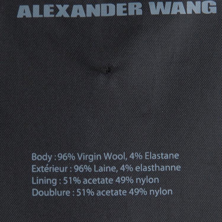 Pre Owned Alexander Wang Black Double Breasted Notched Collar Blazer M