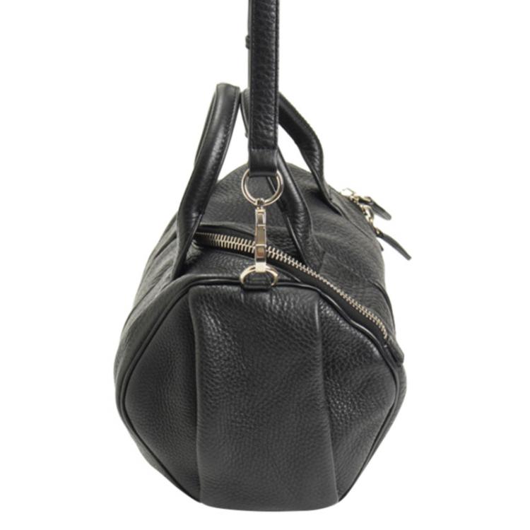 Pre Owned Alexander Wang Black Textured Leather Rocco Duffel Bag