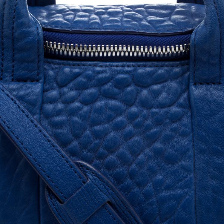 Pre Owned Alexander Wang Blue Leather Mini Rockie Satchel