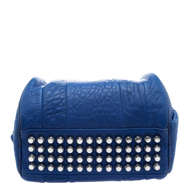 Pre Owned Alexander Wang Blue Leather Mini Rockie Satchel
