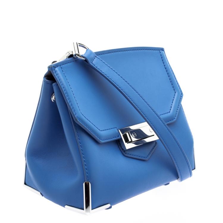 Pre Owned Alexander Wang Blue Leather Small Marion Shoulder Bag