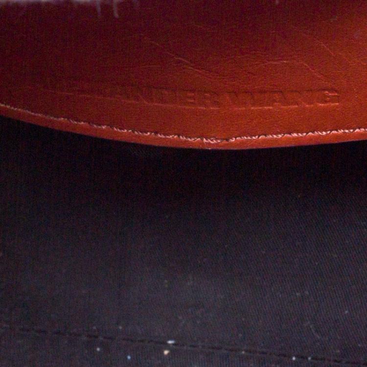 Pre Owned Alexander Wang Copper Lizard Embossed Leather Mini Chastity Sling Bag