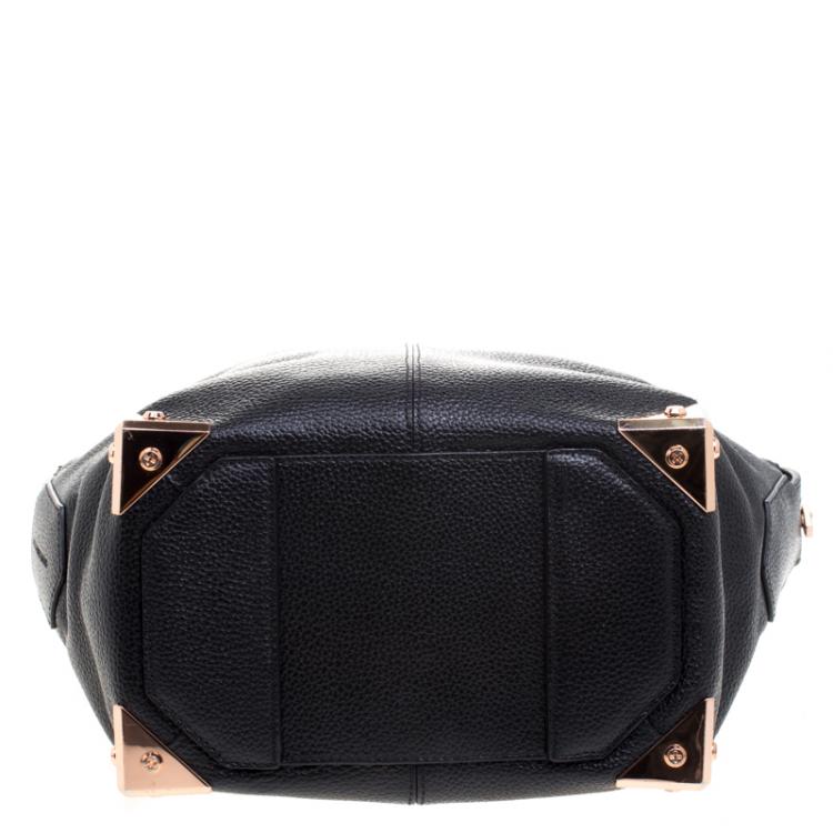 Pre Owned Alexander Wang Black Soft Leather Small Emile Top Handle Bag
