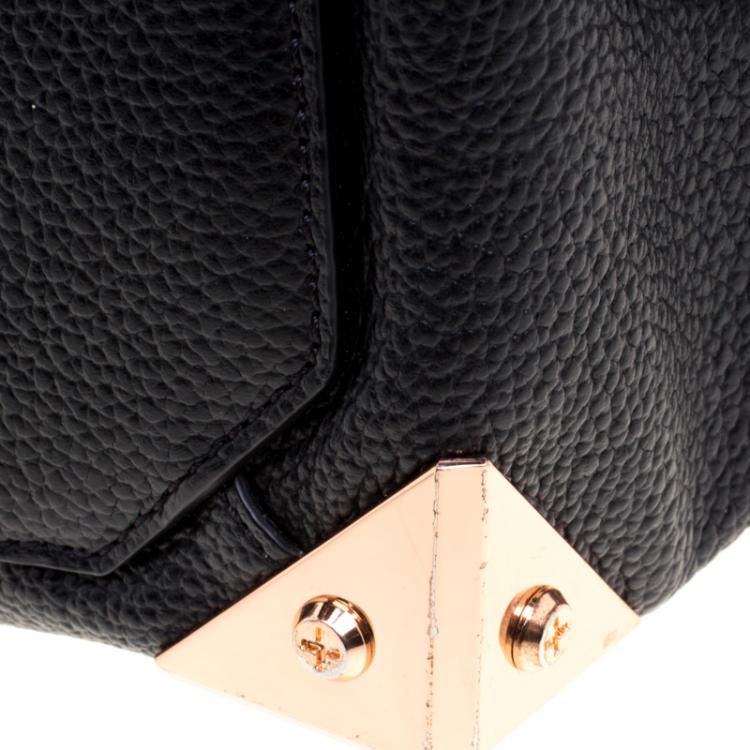 Pre Owned Alexander Wang Black Soft Leather Small Emile Top Handle Bag