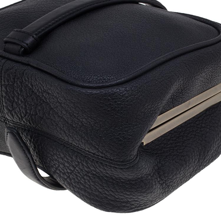 Pre Owned Alexander Wang Black Leather Dionne Frame Clutch